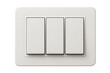 © Debirani - Front view of a minimalist electrical fixture with three switches, symbolizing choice, control, and power management in a home or office setting