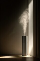 Wall Mural - Elegant minimalist humidifier in sunlit room for modern home interiors