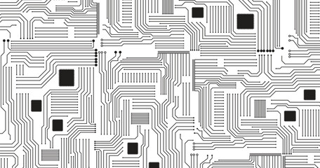 Wall Mural - circuit board vector background. electronic computer hardware technology.