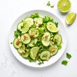 © ruangrit19 - Refreshing Cucumber Salad with Almonds and Lime.