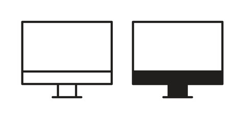 Wall Mural - Desktop icon graphic doodle, sketch, outline drawing Vector illustration