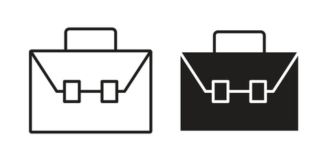 Wall Mural - Briefcase icon graphic doodle, sketch, outline drawing Vector illustration