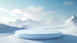 3d rendering platform and natural ice podium