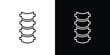 © Franklin - Spine icon. Minimalist vector design. Editable stroke. EPS10
