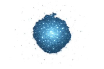 Wall Mural - luminous blue energy sphere radiates light, set against a transparent background, creating a futuris