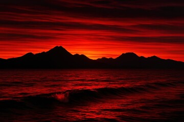 Wall Mural - a symphony of red and black
