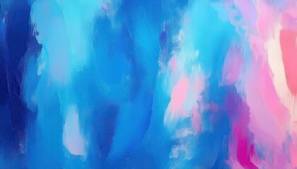 Wall Mural - vibrant abstract blue and pink brushstroke painting with dynamic movement for modern wall art or cre