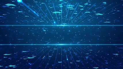 Wall Mural - motion graphic digital tunnel grid futuristic abstract digital grid abstract high-tech backdrop line