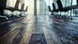 © Juan - Empty waiting area in modern office with wooden floors and chairs for business workspace architecture corporate design scene
