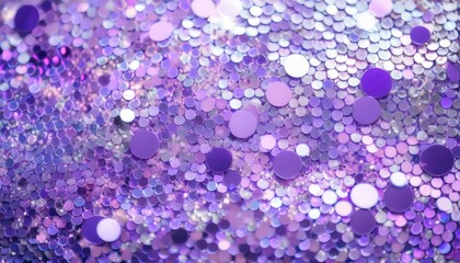 Wall Mural - shimmering violet sequin fabric with bokeh lights for luxury design, festive decor, or fashion texti