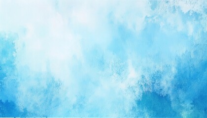 Wall Mural - light blue watercolor gradient background texture with soft cloud-like brush strokes for abstract de