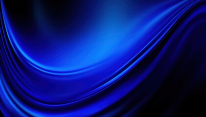 Wall Mural - vibrant electric blue wave abstract with flowing silk like curves ideal for tech branding or digital