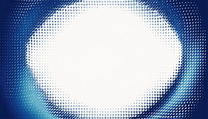 Wall Mural - abstract blue halftone wave background with dynamic circular dot pattern and white space ideal for t