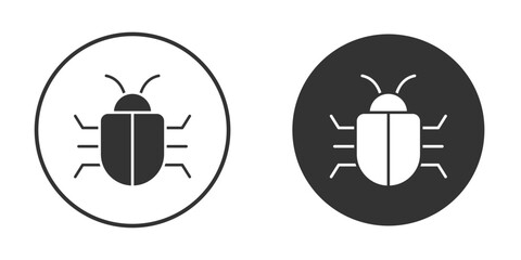 Bug icon vector illustration solid. vector logo template in trendy flat style