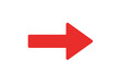 © Thecreator T - A simple graphic of a bright red arrow pointing to the right on a plain white surface direction sign