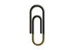 © Krtola  - Gold paperclip fastening white paper, symbolizing professional document management and workplace organization