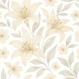seamless lily flower pattern