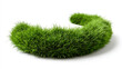 © Ashraf - 3D render of a grassy half-circle isolated on a white background,in the style