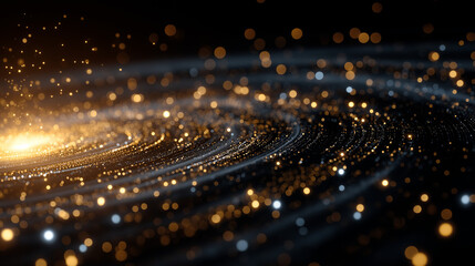 Wall Mural - cosmic vortex: a mesmerizing, artist's rendering showcases a swirling galaxy of stars, exuding a sen