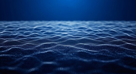 Wall Mural - abstract blue wave pattern made of small dots
