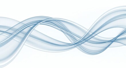 Wall Mural - abstract flowing blue and white waves