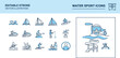 © scar - Water Sport Icons. Editable Stroke. Set of thin line icons symbol collection.