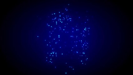 Wall Mural - countdown with particles wave