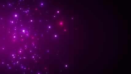Wall Mural - abstract background with glowing particles and light lines. animation of seamless loop.
