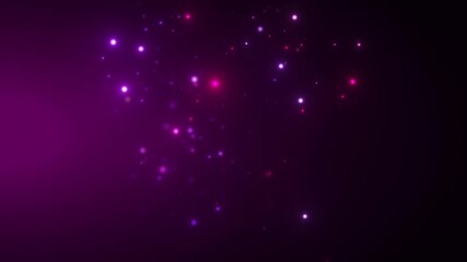 Wall Mural - abstract background with glowing particles and light lines. animation of seamless loop.