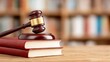 © dreamer - A wooden judge's gavel rests on top of two stacked books, symbolizing law, justice, and legal authority in a blurred library setting.