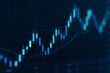 © AntariCode - Blue candle stick chart depicts market trends and financial data in a modern design.