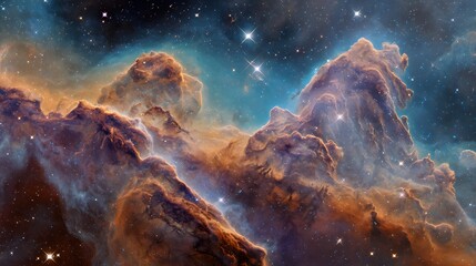 Wall Mural - Detailed view of the cosmic nebula.