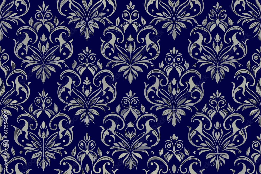 vector illustration seamless pattern background with dark blue ...