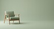 © thoif - Modern Armchair on Green Background - Interior Design