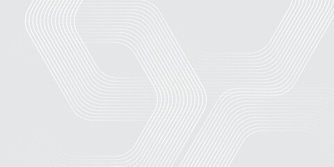 Poster - abstract hexagon lines on gray background. geometric stripe line