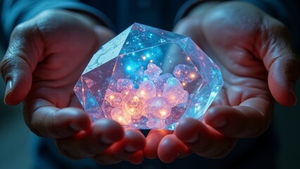 Wall Mural - Luminous Crystal Art Picture
