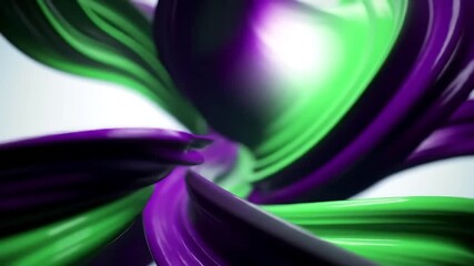 Wall Mural - Twisted Colors Abstract 3D Animation