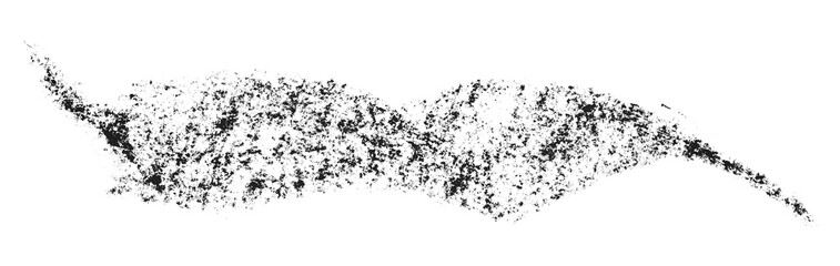 Black crayon brush stroke isolated on transparent background