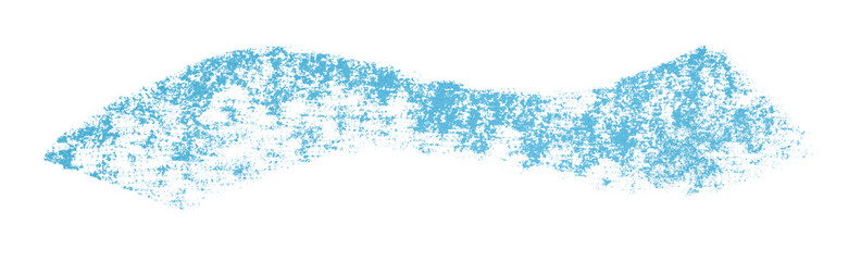 Light blue crayon brush stroke isolated on transparent background