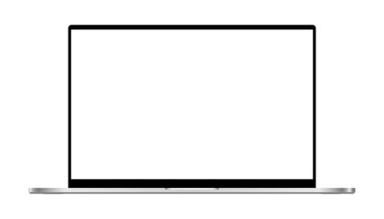 Wall Mural - realistic laptop blank display mockup template, thin frame device for advertisement. vector illustra