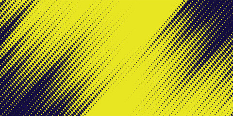 Poster - yellow halftone on blue background. vector dotted sparkles or halftone shine pattern texture