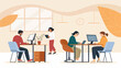 © Vectify - Diverse team of professionals working collaboratively in a modern office setting. Ideal for website banners, brochures, or presentations.