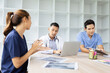 © SOMKID - Medical team brainstorming having a meeting in conference room at hospital, Medical technology and health care concept.