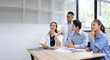 © SOMKID - Medical team having a meeting in conference room at hospital, Medical technology and health care concept.