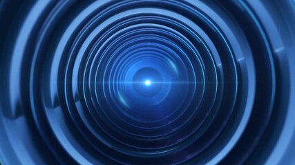 Wall Mural - futuristic circle technology background, sci-fi entrance tunnel circle concept