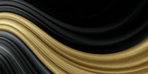 Wall Mural - abstract art background with curves and golden texture wave, smooth silk shapes for luxury design