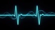 © luminara - Cyan electrocardiogram waveform with a dark background