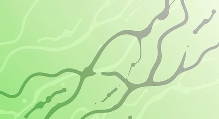 Green abstract pattern with flowing lines and organic shapes