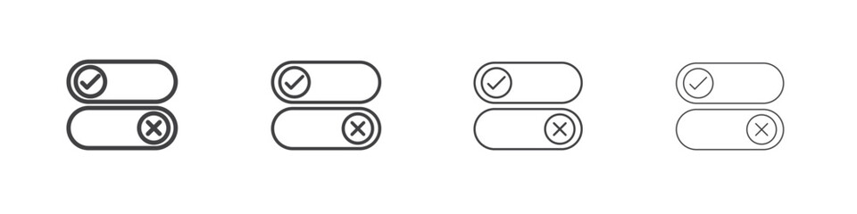 Boolean icon concept outline symbol design.