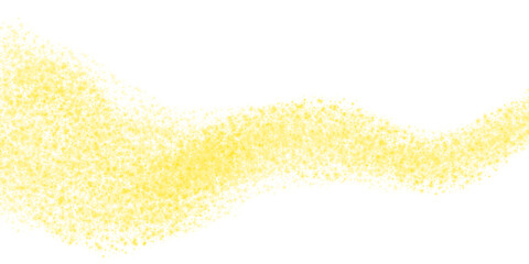 Wall Mural - Glittering yellow dust on a transparent background. Golden sparkling lights. Christmas Holiday glow particle. Magic star effect. Shine background. Festive party design. PNG image